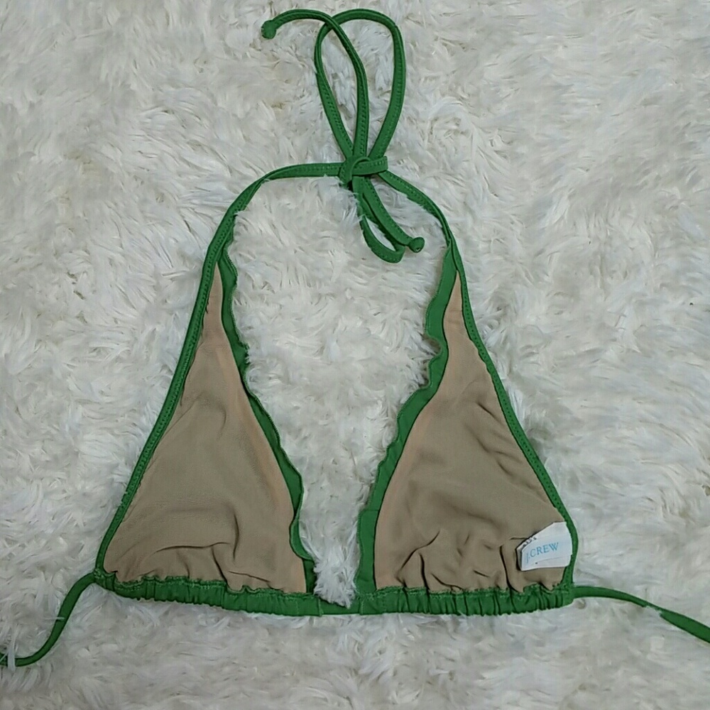 J.Crew ruffle edge triangle halter bikini top - Picture 3 of 5